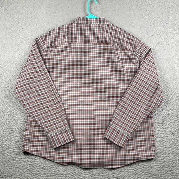 Untuckit Flannel Button Shirt Men's 3XL Gray Red Plaid Outdoors Work Causal - Picture 11 of 11